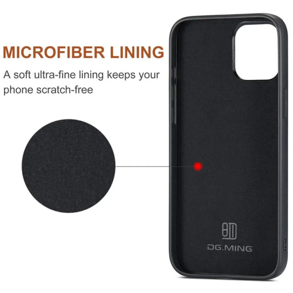 DG.MING M2 For‎ iPhone 15 Pro Max Case with Detachable Magnetic Trifold Card Bag
